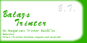 balazs trinter business card